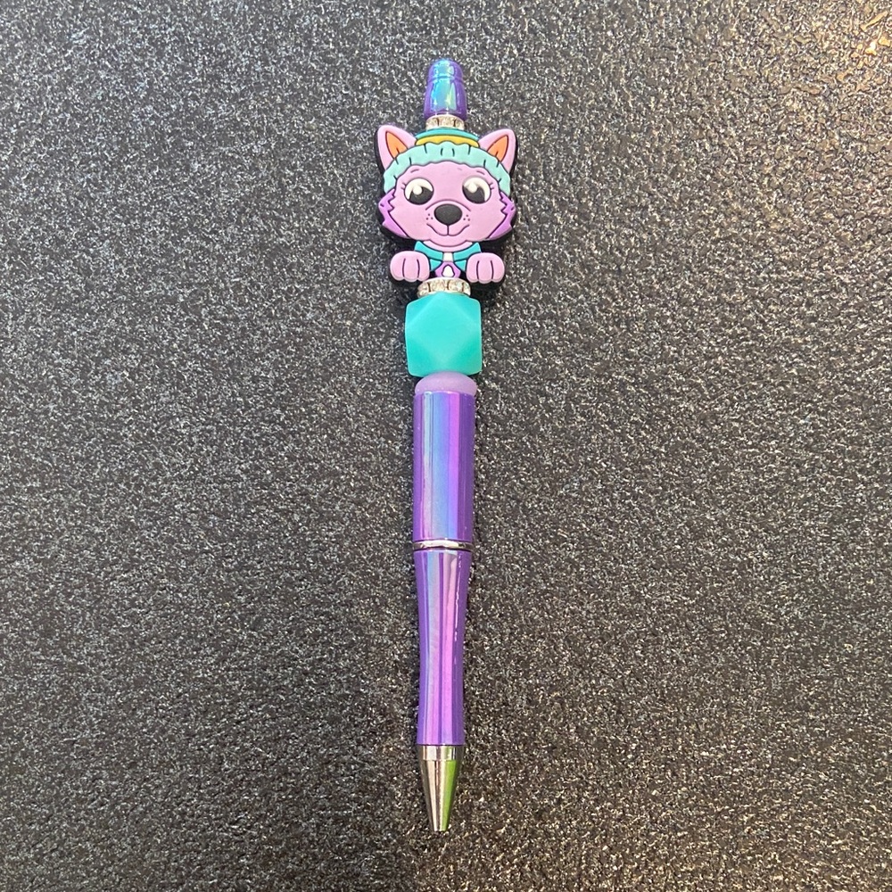 🍭Everest Paw patrol purple beadable pen